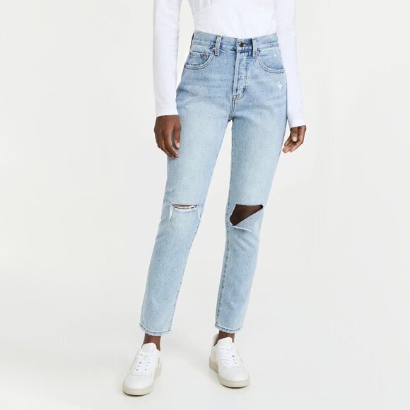 NWT Pistola light wash blue denim high rise slim fit straight jeans, 30 - Picture 3 of 15